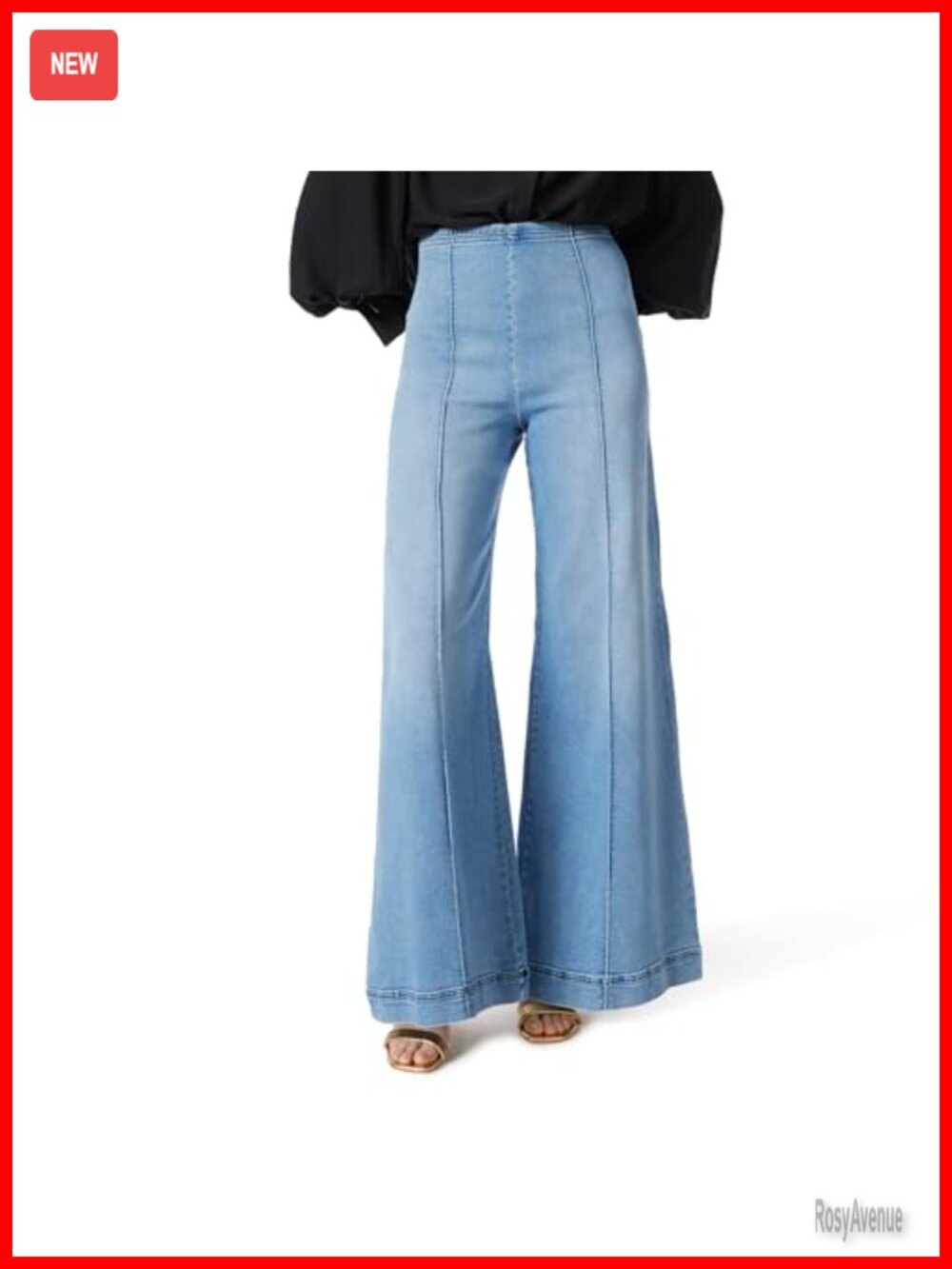 High Rise Pull On Pin Tuck Wide Leg Pant Comfort Waist